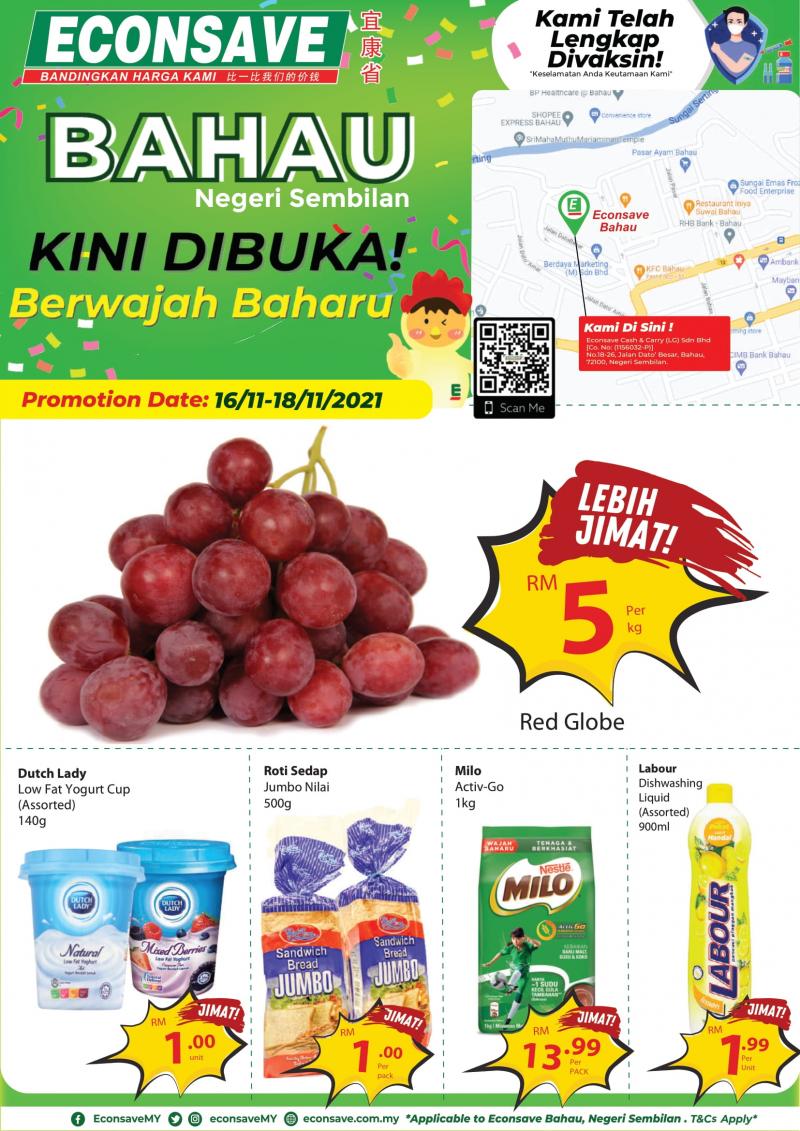Econsave Bahau Reopening Promotion (16 Nov 2021 - 29 Nov 2021)
