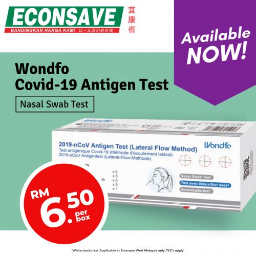 Econsave Wondfo Covid-19 Antigen Rapid Test @ RM6.50 Promotion