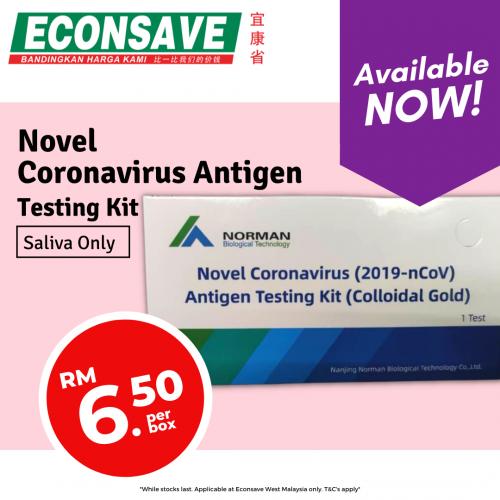 Econsave Novel Coronavirus Antigen Test Kit @ RM6.50 Promotion