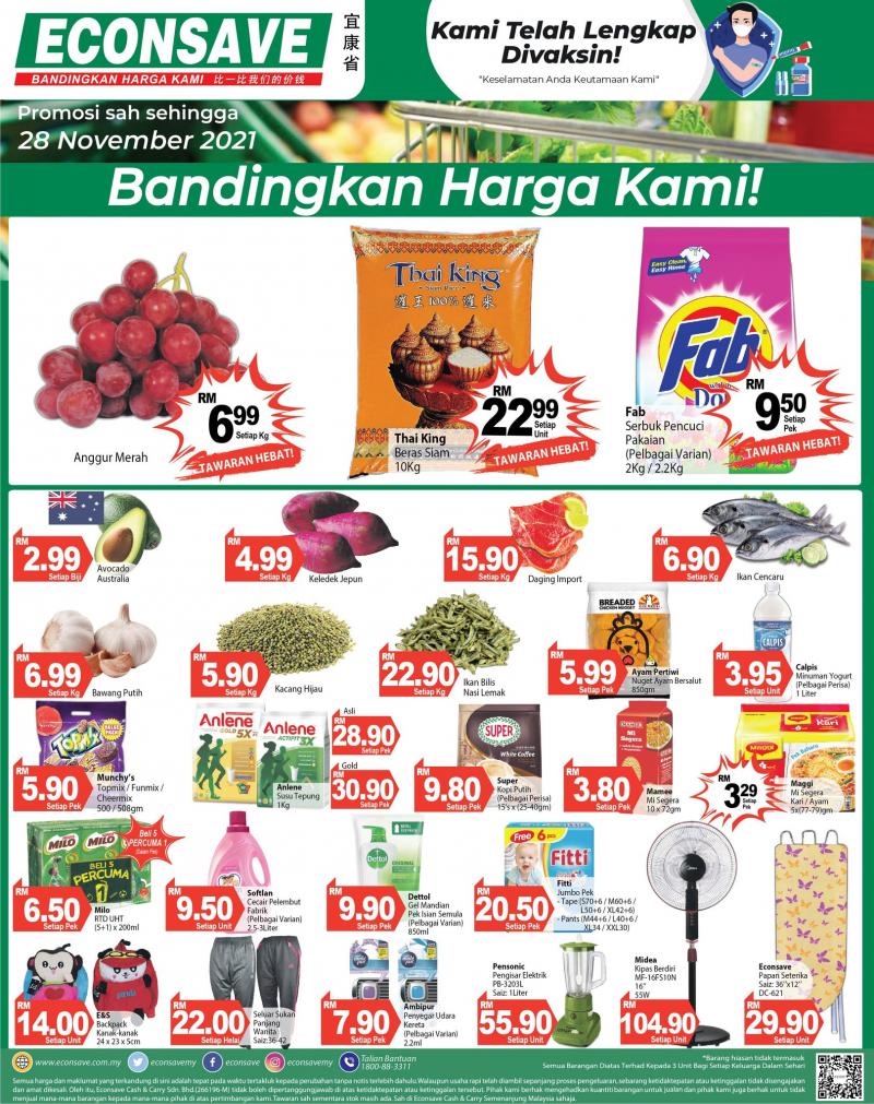 Econsave Weekend Promotion (26 Nov 2021 - 28 Nov 2021)
