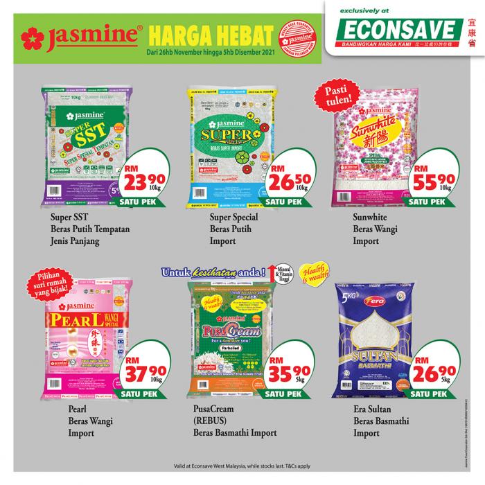 Econsave Jasmine Rice Promotion (26 Nov 2021 - 5 Dec 2021)