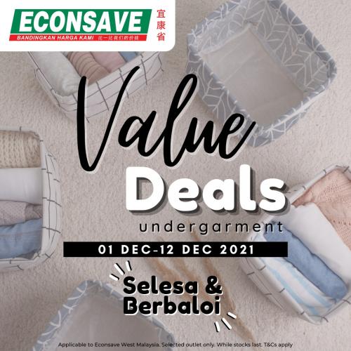 Econsave Undergarments Value Deals Promotion (1 Dec 2021 - 12 Dec 2021)