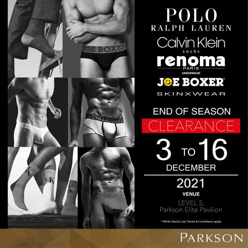 Parkson Elite Pavilion End Of Season Clearance Sale (3 Dec 2021 - 16 Dec 2021)