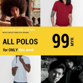 Sacoor One Polos @ RM99 Promotion at Mitsui Outlet Park (6 December 2021 - 12 December 2021)