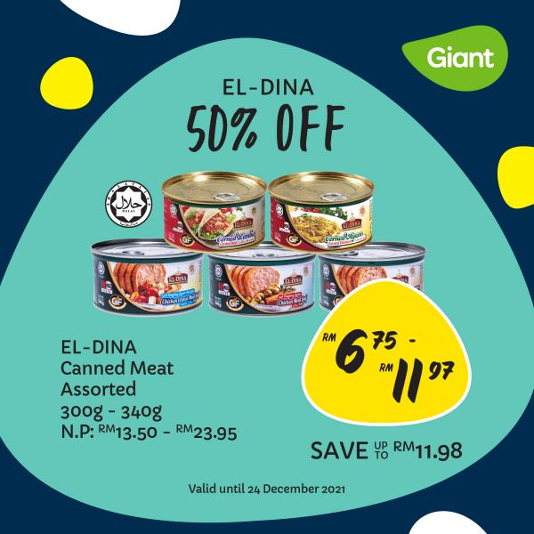 Giant El-Dina 50% OFF Promotion (valid until 24 Dec 2021)