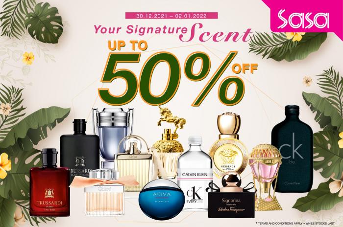 Sasa Signature Scents Promotion Up To 50% OFF (30 Dec 2021 - 2 Jan 2022)