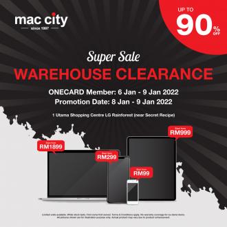 Mac City Clearance Sale up to 90% off at 1 Utama Shopping Centre (8 January 2022 - 9 January 2022)