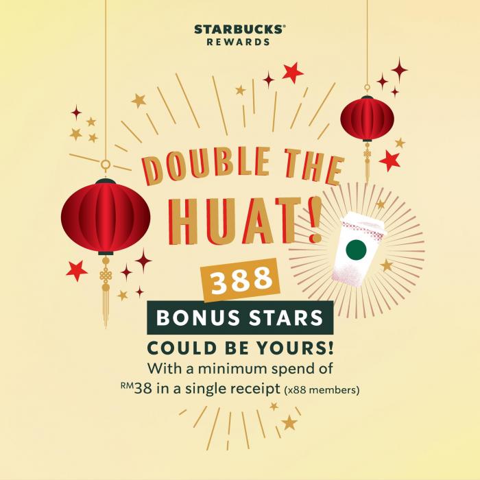 Starbucks Rewards Double the Huat Contest (16 Jan 2022 - 31 Jan 2022)