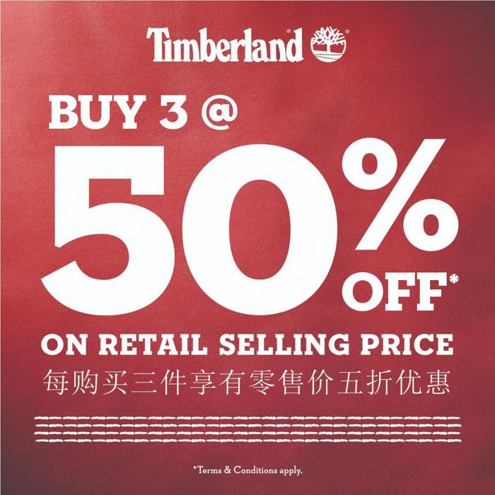 Timberland Special Sale at Johor Premium Outlets (17 Jan 2022 - 13 Feb 2022)