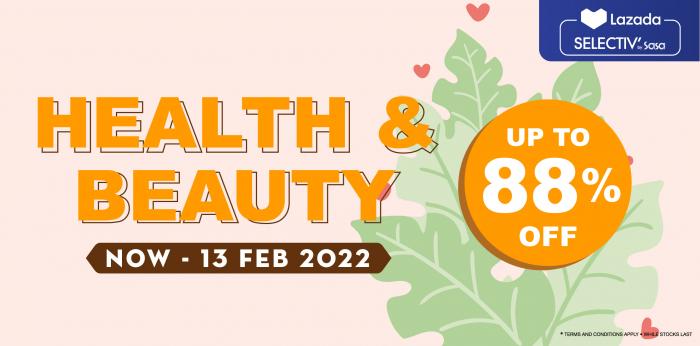 SaSa Lazada Health & Beauty Sale Up to 88% OFF (valid until 13 Feb 2022)