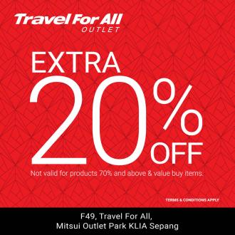 Travel For All Jualan Keluarga Malaysia Sale Extra 20% OFF at Mitsui Outlet Park (25 February 2022 - 6 March 2022)