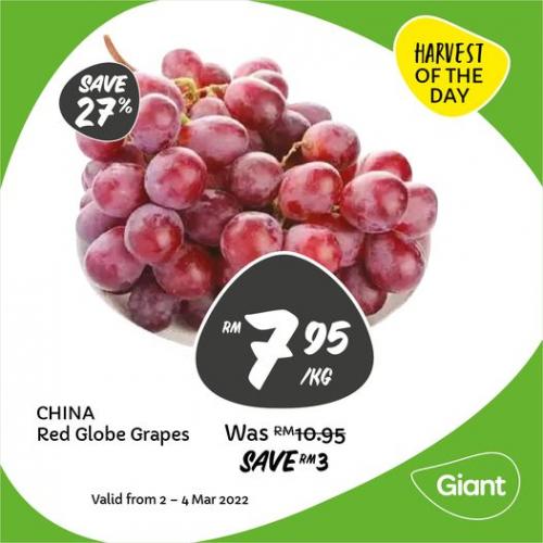 Giant China Reb Globe Grapes Promotion (2 Mar 2022 - 4 Mar 2022)