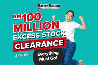 Harvey Norman RM100 Million Excess Stock Clearance Sale (2 March 2022 - 15 March 2022)