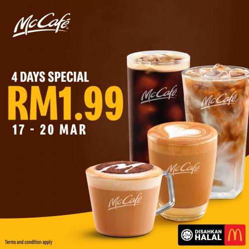 McDonald's McCafe Drink @ RM1.99 Promotion (17 Mar 2022 - 20 Mar 2022)