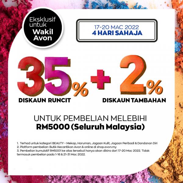 Avon Rep Promotion (17 Mar 2022 - 20 Mar 2022) Avon Rep Promotion (17 Mar 2022 - 20 Mar 2022)