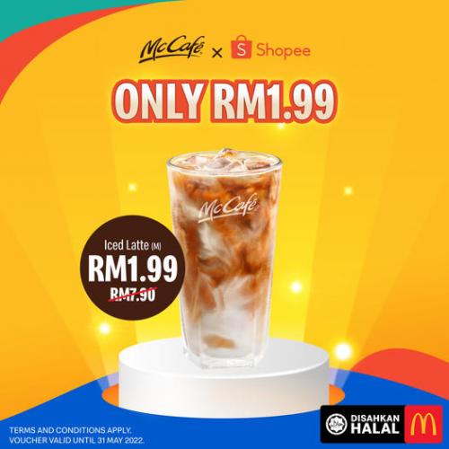 McDonald's McCafe Shopee Ice Latte @ RM1.99 Promotion McDonald's McCafe Shopee Ice Latte @ RM1.99 Promotion