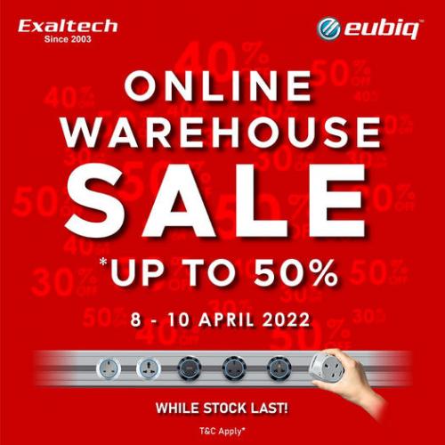 Eubiq Online Warehouse Sale Up To 50% OFF (8 Apr 2022 - 10 Apr 2022)