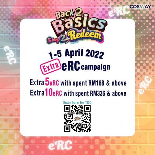 Cosway Extra eRC Promotion (1 Apr 2022 - 5 Apr 2022) Cosway Extra eRC Promotion (1 Apr 2022 - 5 Apr 2022)
