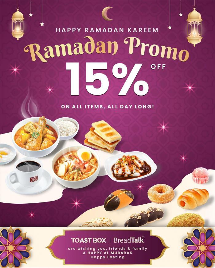 Toast Box Ramadan 15% OFF Promotion (3 Apr 2022 - 2 May 2022)