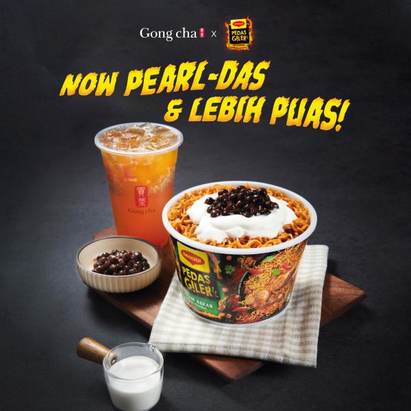 Gong Cha Maggi Pedas Giler Combo Set
