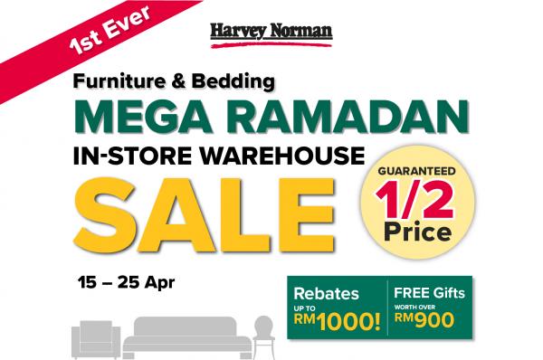 Harvey Norman Furniture & Bedding Mega Ramadan Warehouse Sale (15 Apr 2022 - 25 Apr 2022)
