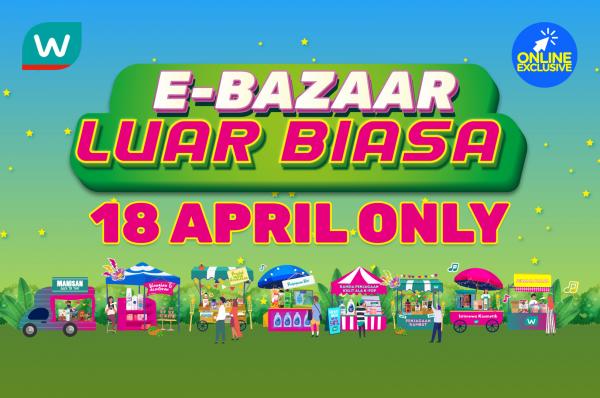 Watsons Online E-Bazaar Sale (18 Apr 2022 - 18 Apr 2022)
