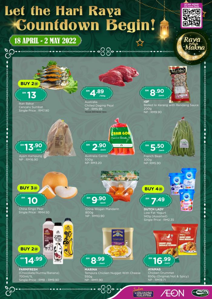 AEON Hari Raya Countdown Promotion (18 Apr 2022 - 2 May 2022)