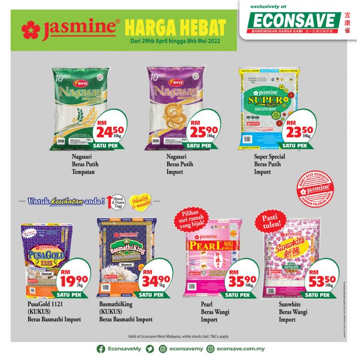 Econsave Jasmine Rice Promotion (29 Apr 2022 - 8 May 2022)