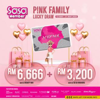 SaSa Pink Family Lucky Draw Promotion (12 May 2022 - 31 May 2022)