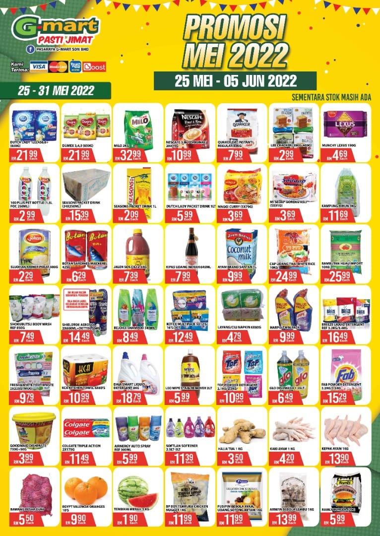 Pasaraya G-Mart Mei 2022 Promotion (25 May 2022 - 5 Jun 2022)
