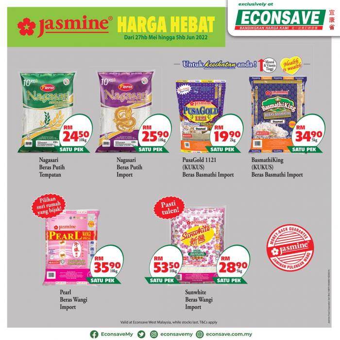 Econsave Jasmine Rice Promotion (27 May 2022 - 6 Jun 2022)
