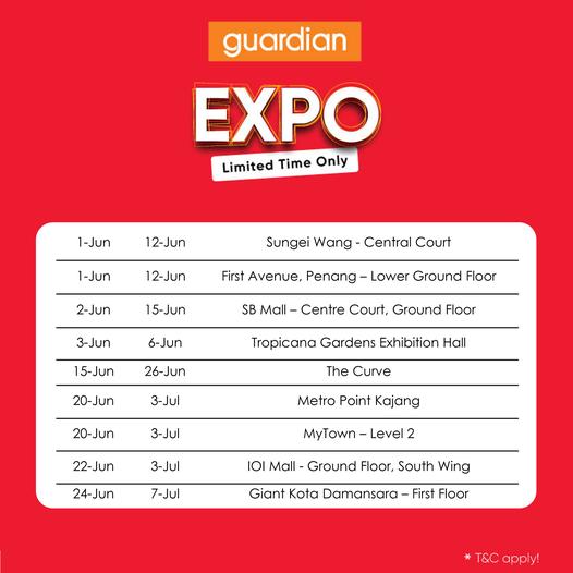 Guardian Expo Sale As Low As RM2 (1 Jun 2022 - 7 Jul 2022)