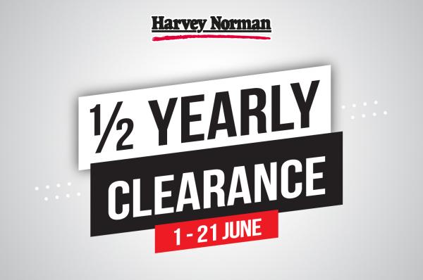 Harvey Norman 1/2 Yearly Clearance Sale (1 Jun 2022 - 21 Jun 2022)