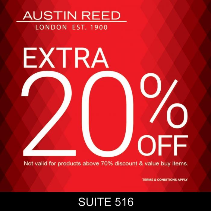 Austin Reed Extra 20% OFF Sale at Johor Premium Outlets (25 May 2022 - 12 Jun 2022)