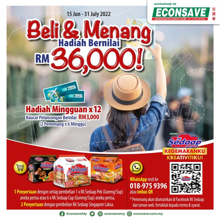 Econsave Mi Sedaap Buy & Win Promotion (15 Jun 2022 - 31 Jul 2022)