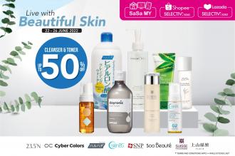 SaSa Online Skin Cleanser & Toner Promotion Up To 50% OFF (22 June 2022 - 26 June 2022)