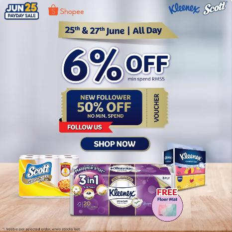 Kleenex Shopee PayDay Sale (25 Jun 2022 & 27 Jun 2022) Kleenex Shopee PayDay Sale (25 Jun 2022 & 27 Jun 2022)