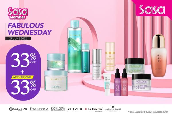 SaSa Fabulous Wednesday Promotion (29 Jun 2022)