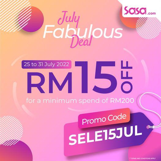 SaSa Online July Fabulous Sale (25 Jul 2022 - 31 Jul 2022)