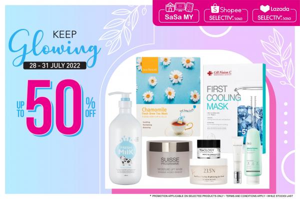 SaSa Online Skincare Promotion Up To 50% OFF (28 Jul 2022 - 31 Jul 2022)
