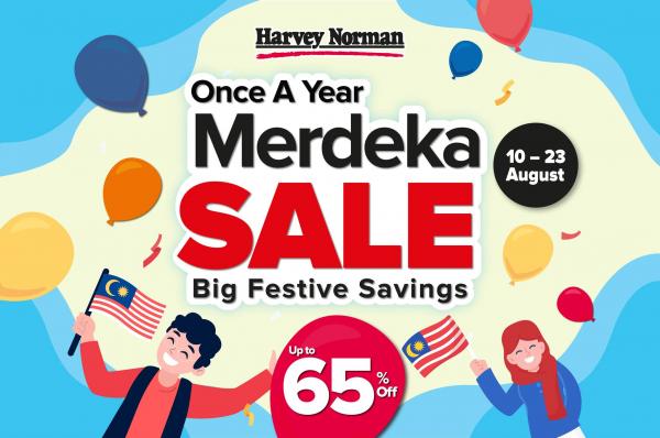 Harvey Norman Merdeka Sale Up To 65% OFF (10 Aug 2022 - 23 Aug 2022)