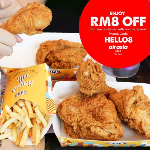 A&W AirAsia Food RM8 OFF For New Customer Promotion