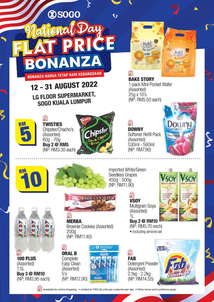 SOGO Kuala Lumpur Supermarket National Day Flat Price Sale (12 Aug 2022 - 31 Aug 2022)
