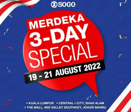 SOGO Merdeka 3-Day Special Promotion (19 Aug 2022 - 21 Aug 2022)
