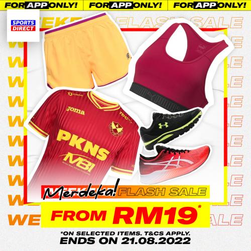 Sports Direct Mobile App Merdeka Sale (valid until 21 Aug 2022)