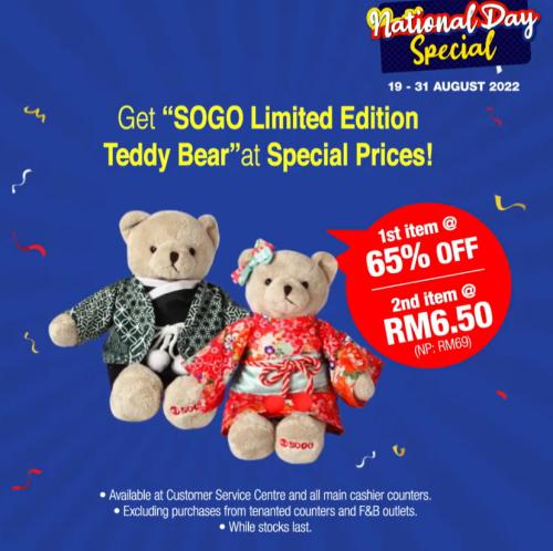 SOGO Limited Edition Teddy Bears Merdeka Promotion (19 Aug 2022 - 31 Aug 2022)
