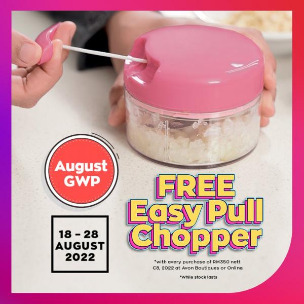 Avon FREE Easy Pull Chopper Promotion (18 Aug 2022 - 28 Aug 2022) Avon FREE Easy Pull Chopper Promotion (18 Aug 2022 - 28 Aug 2022)
