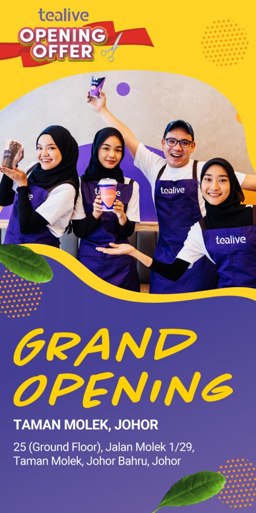 Tealive Lotus's Taman Molek Opening Promotion (24 Aug 2022 - 28 Aug 2022)