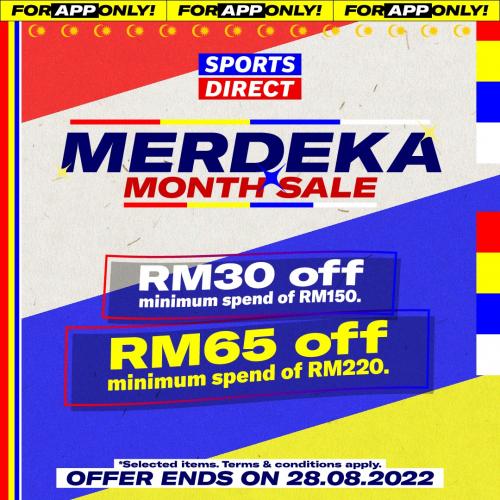 Sports Direct Mobile App Merdeka Sale (valid until 28 Aug 2022)