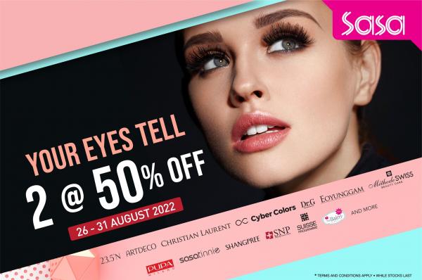 Sasa Eye Care Essential Promotion 2 @ 50% OFF (26 Aug 2022 - 31 Aug 2022)